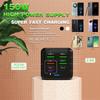 1PC 150W full protocol super fast charging charging head, multi-port charger, desktop multi-function adapter
