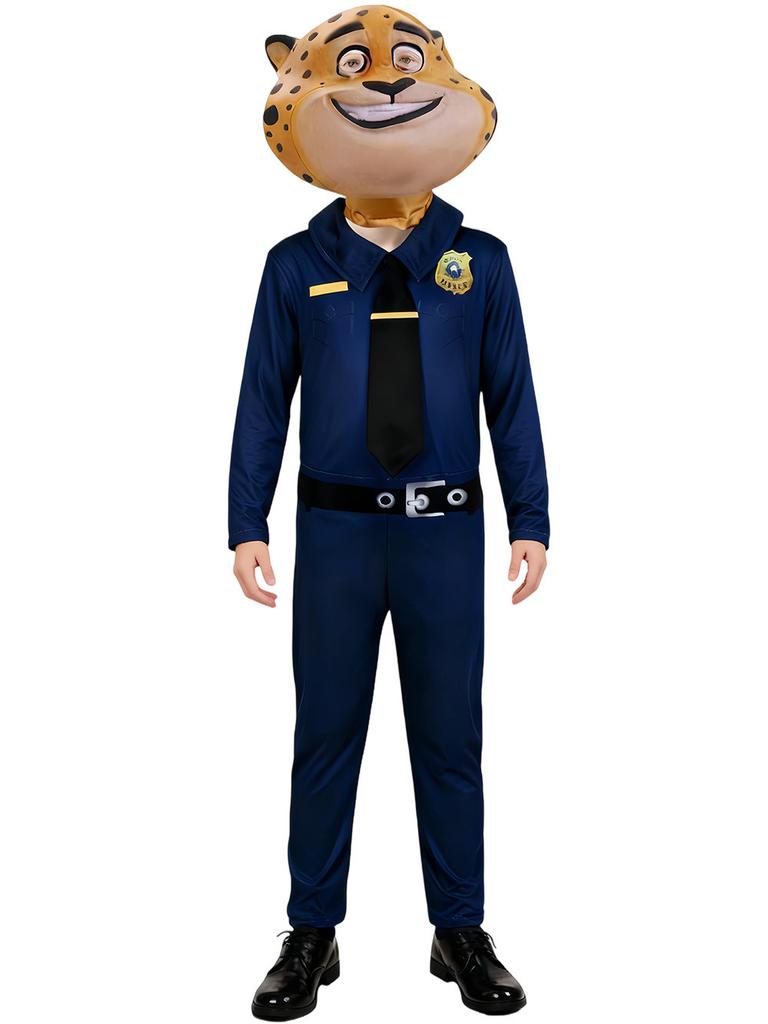 Disfraz de Policía de Zootopia con Corbata y Máscara para Niños y Adultos