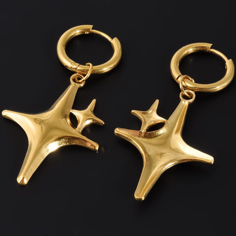 High Quality Metal Flower Birds Star Pendant Earring Stainless Steel Earrings For Women Men Accessories No Fade Ear Jewelry Gift