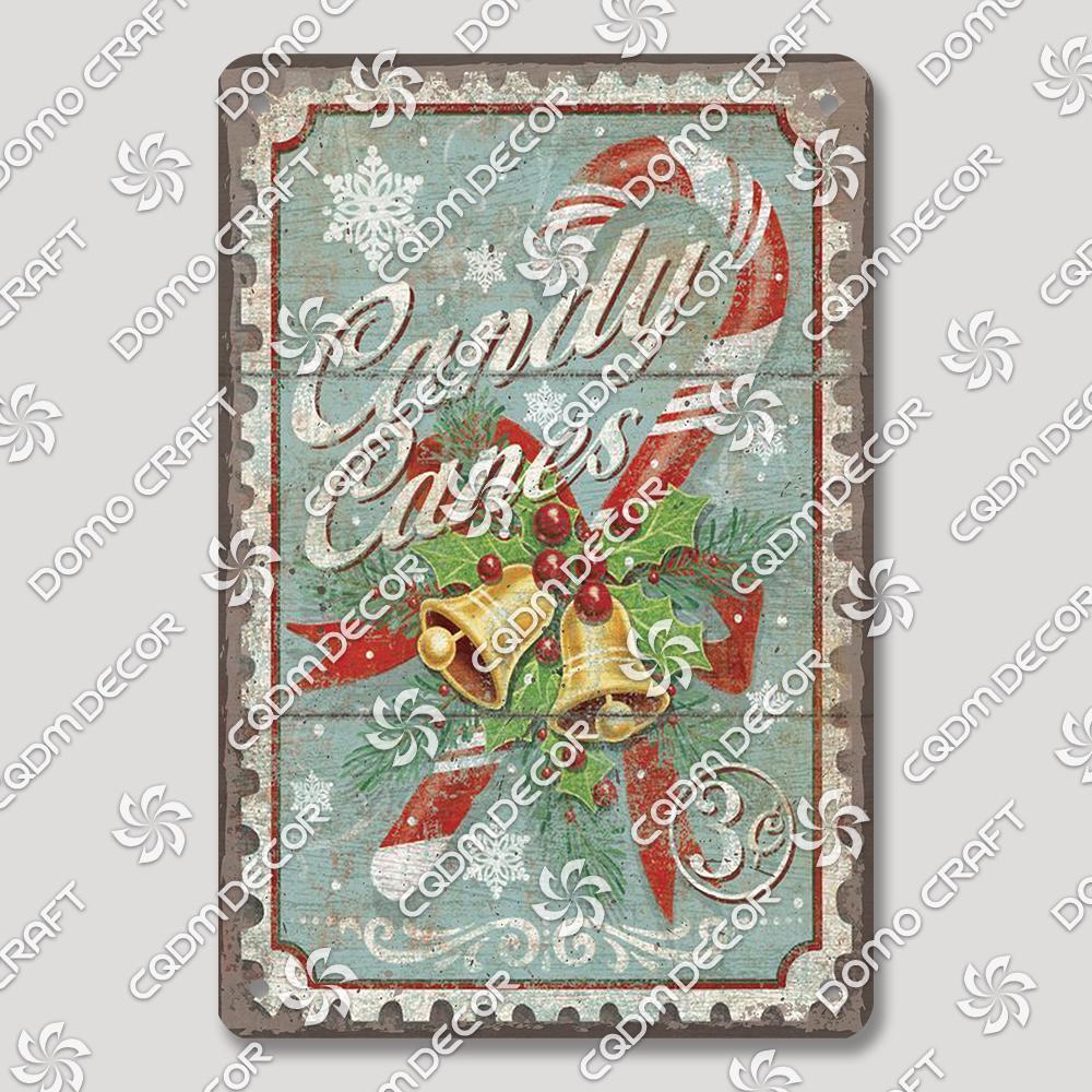 Merry Christmas Hot Cocoa Chocolate Poster Tin Signs Retro Elk Santa Claus Cookies Metal Plate Cafe Kitchen Home Decor Gift