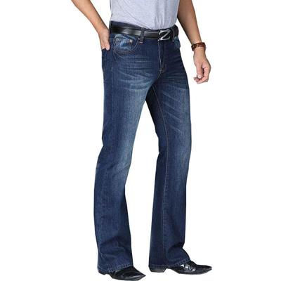 Jeans Men Men's Big Flared Jeans Boot Cut Leg Flared Loose Fit Male Designer Classic Denim Jeans