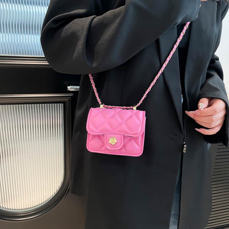 Tragbare kleine quadratische Tasche Damen neu modische Diamantketten-Tasche trendy elegant Umhängetasche