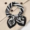 Beach Hijab Stoles Silk Scarf for Women Flower Print Square Shawl Wraps Echarpe Neck Tie Female Hair Band Headkerchief