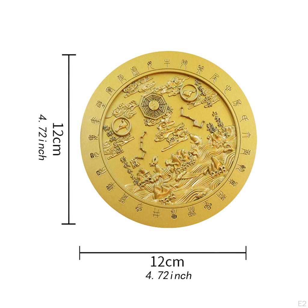 Chinesisches Feng Shui Bagua Spiegel Ornament Schreibtischdekoration Kunstwerk Sammlerfigur Heimdekor für
