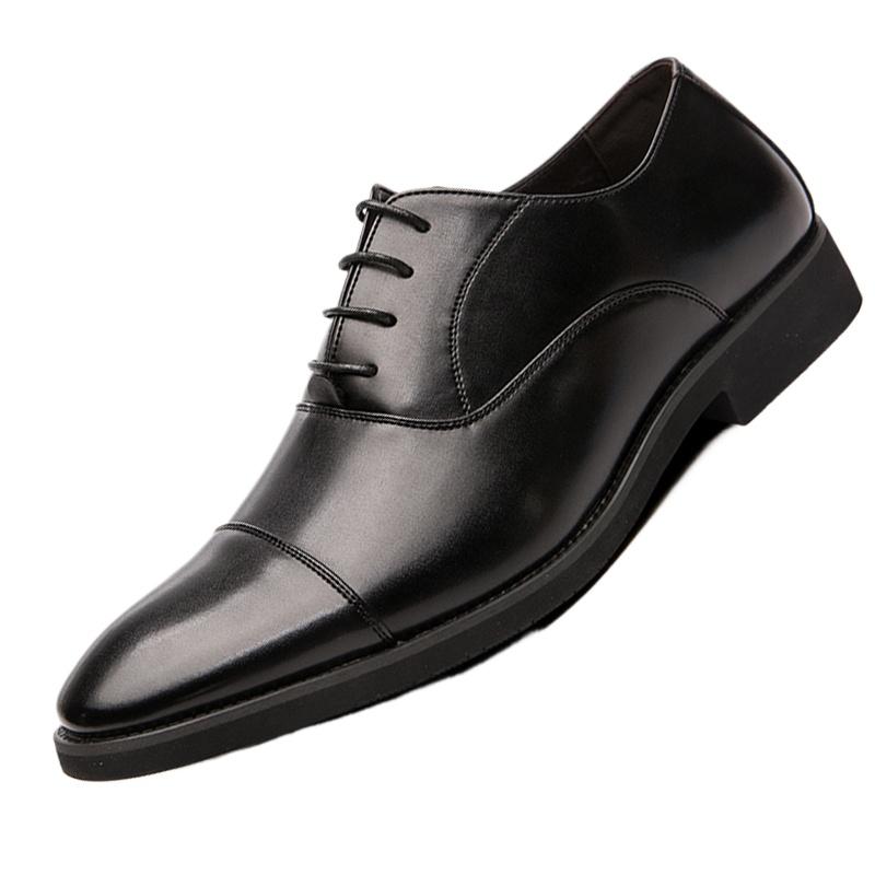 Luxury Business Leather Oxford Shoes Men Breathable Rubber Formal Dress Shoes Male Office Wedding Flats Footwear Mocassin Homme