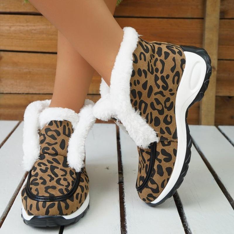 Popular women's cotton shoes autumn and winter new large size round head thick-soled velvet cotton shoes snow boots
