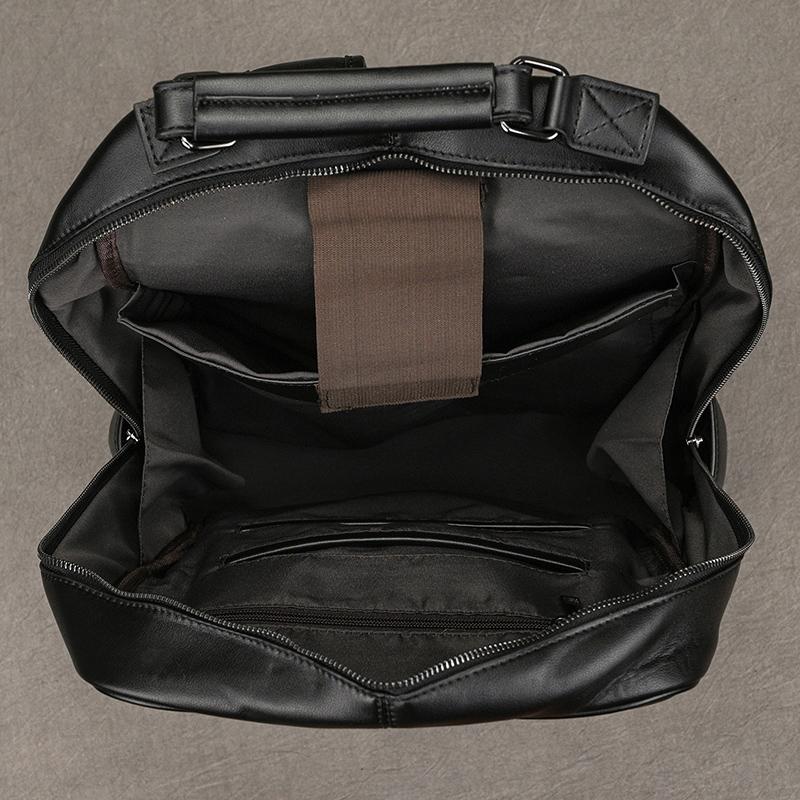 Large Capacity Laptop Backpack Leather Men Male Soft Cowskin Leather Backpacks Travel Bag Fashion Laptop Backpack Design 15.6"