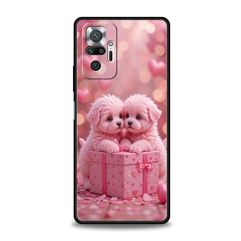 Cute Little Dog Phone Case Cover for Redmi 14C 10C Note 15 14 13 12 10 11 K40 Pro Plus 5G Shockproof Soft TPU Shell Fundas Bags