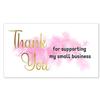 10-50pcs Pink Thank You for Supporting My Small Business Card Thanks Greeting Card Appreciation Cardstock for Sellers Gift 5*9cm