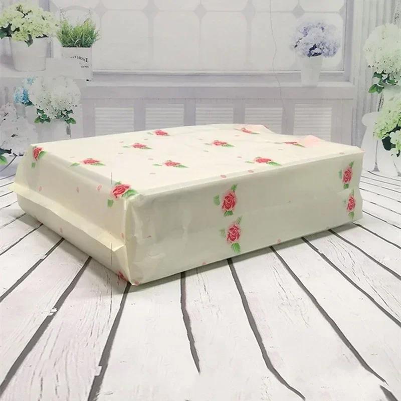 Vertical Plate Handle Plastic Bag Thick Large Size Clothing Store Packing Gift Storage Portable Package Cartoon Bags 50pcs