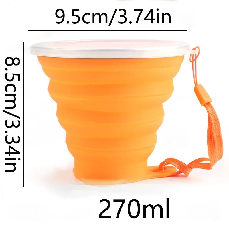 Folding Food Grade Water Cup Travel Silicone Retractable Folding Water Cup Heat Resistant Telescopic Drinking Cups