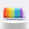 Monatlicher 32 Fächer Pillendose Behälter Organizer Reise Pillendose Aufbewahrungsbox Organizer Ein Monat Pillen Medikamentenbehälter