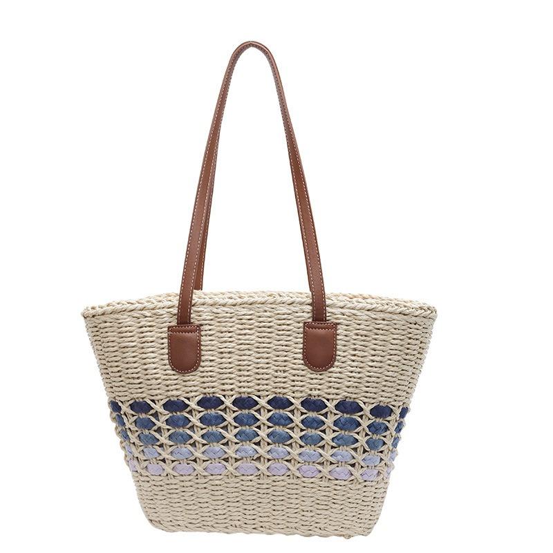 

Women s portable treasure vegetable basket straw beach bag spring new large-capacity tote bag travel leisure bag