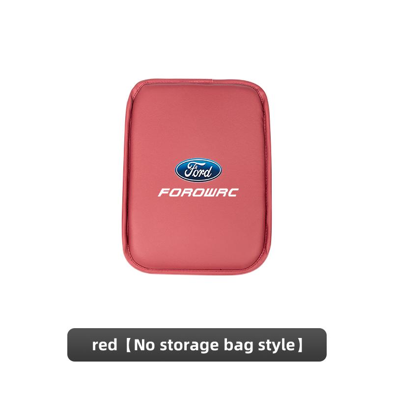Car Armrest Pad Auto Armrest Mat Storage Bag Leather Interiors For Ford Focus Fiesta C-Max ST Mondeo Explorer Transit Kuga F150 rf22
