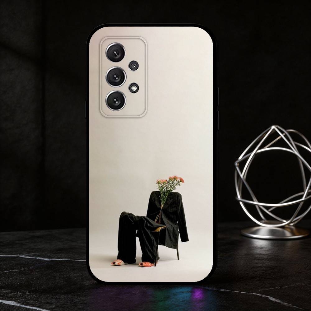 C-Creative portrait art phone Case For Samsung S25,24,21,22,23,30,Ultra,20,Plus,Fe,Lite,Note Soft Black Cover