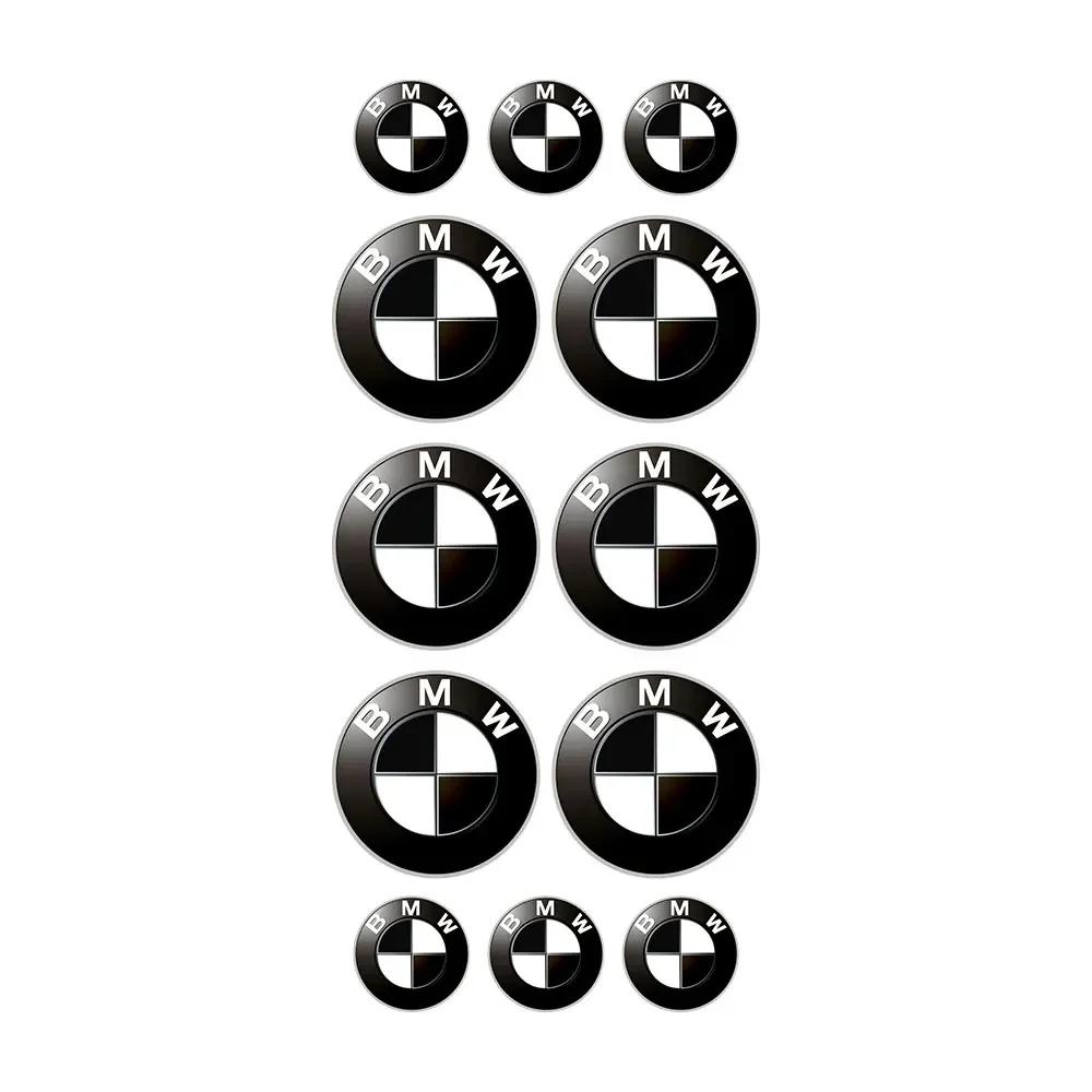 BMW Pegatina Reflectante Impermeable Redonda 3D con Logo de Coche para Decoración de Motocicleta de Carreras S1000 RR R1250 GS Pegatina Suave