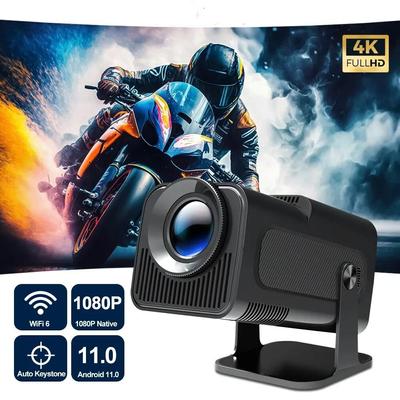 HD True HY320 1080P 4K WIFI Portable Projector 390ANSI Dual Wifi 6 BT5.0 TV Home Theater Cinema For Mobile Phone Android