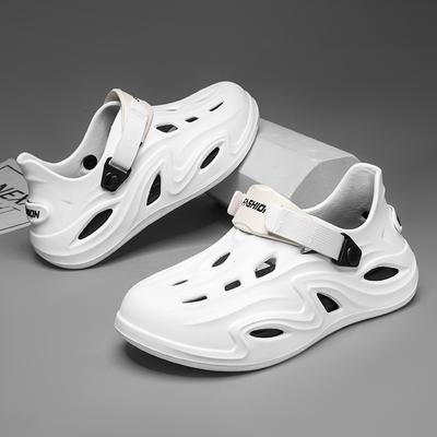 Eva Couple Models Light And Comfortable Non-Slip Breathable Hole Shoes Fashionable Large Size Bag Head Beach Shoes