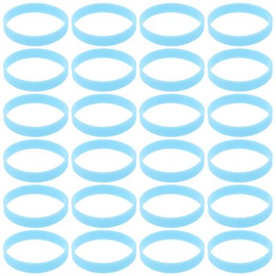 100 Silikónových náramkov na identifikáciu zápästia Svietiace silikónové Farebné silikónové gumové Svietiace silikónové Svietiace náramky [STOBOK] Náramky svietiace v tme,