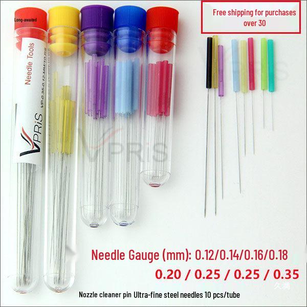 Ultra-Fine 0.10mm Stainless Steel Nozzle Unclogging Needle
