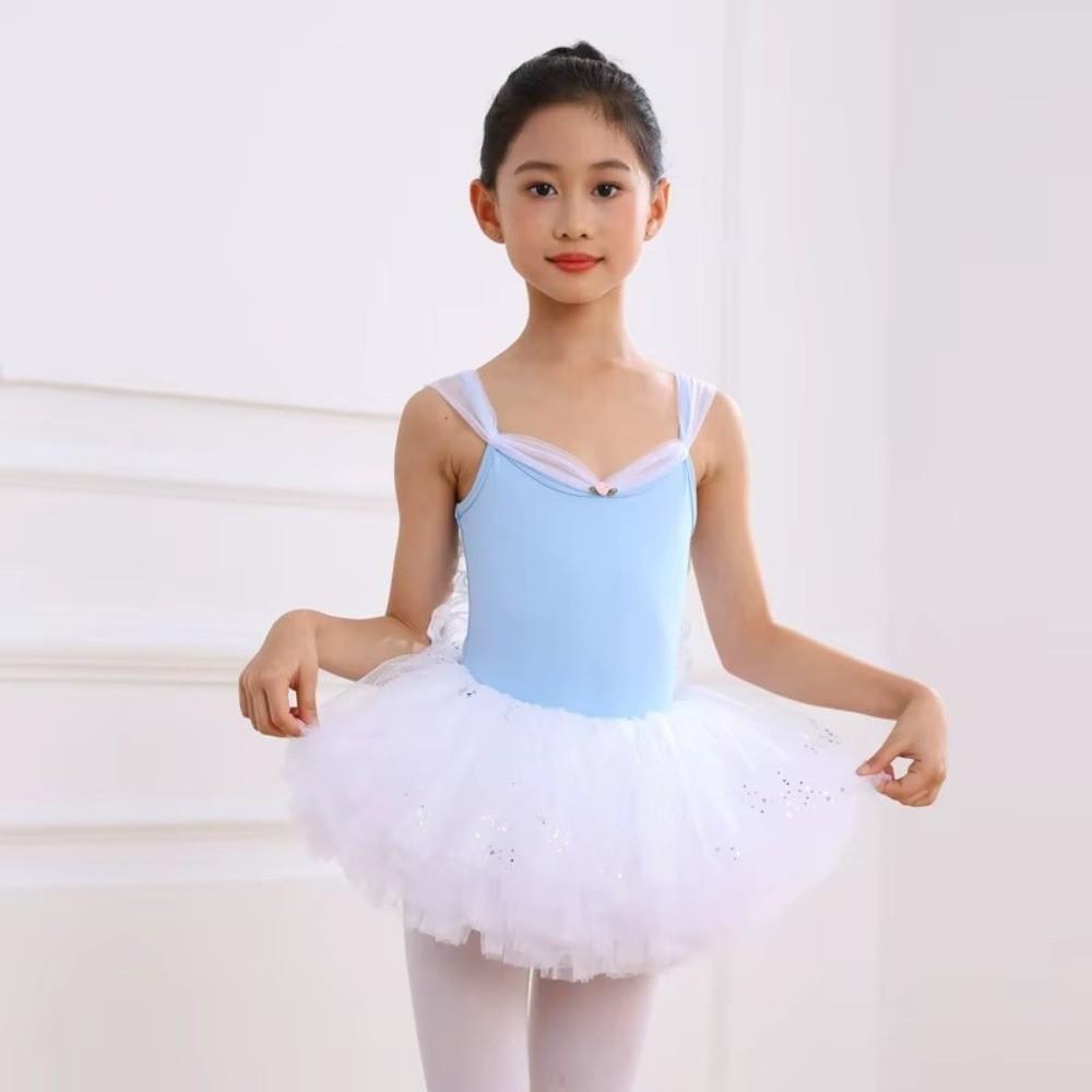 Camisole Style Tutu Gymnastics Leotards Sleeveless Design Ballerina Tutu Dress  Kids