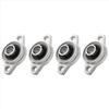 BHBL 4Pcs KFL001 12mm Zinc Alloy Self Aligning Pillow Block Flange Bearing Rhombic Bearing Housing