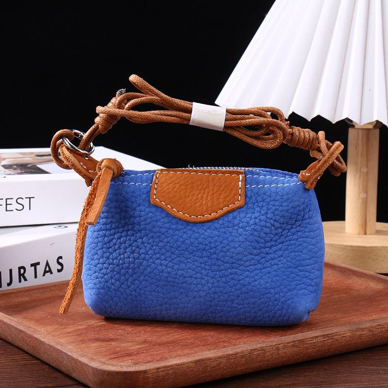 Mini Lipstick, Earphone & Coin Pouch for Women—Soft Cowhide, Japanese & Korean Style