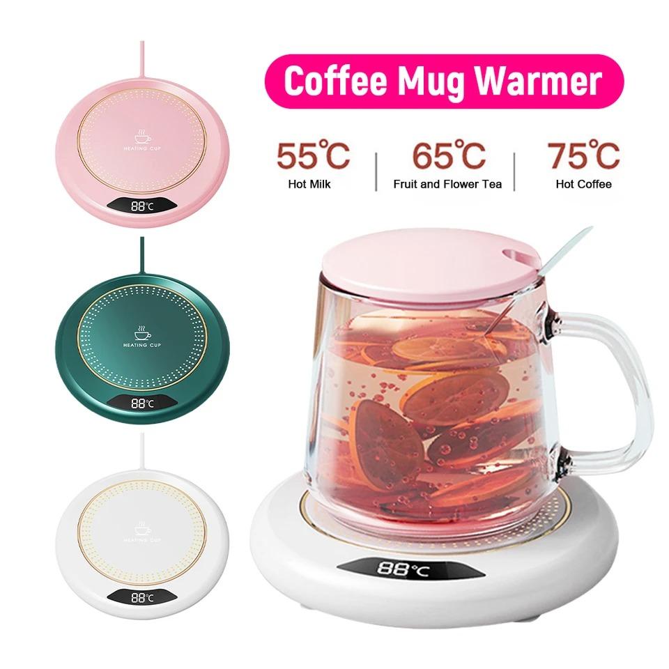 Coffee Mug Warmer 20W USB Constant Temperature Coaster with 3 Temperature Settings and Auto Shut Off for Coffee,Tea,Milk,Cocoa,Home or Office Use