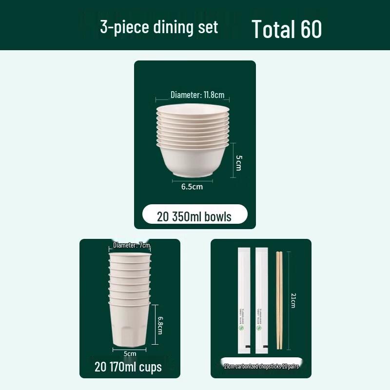 Pulp Disposable Dining Set