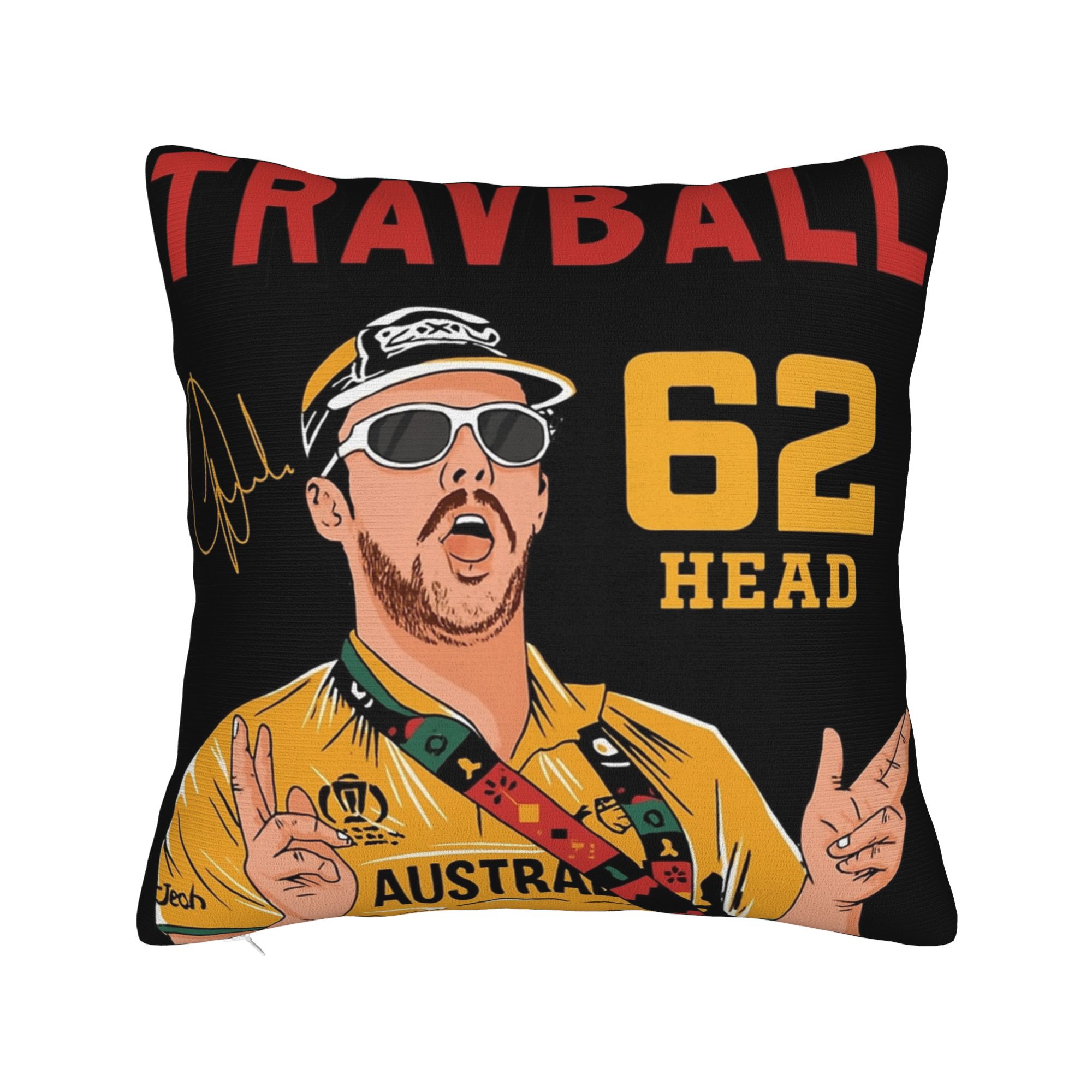 

Decorative Pillowcases Travball Travis Head Merch Bed Throw Pillow Case Cover Square Multi-Size 12x12Inch