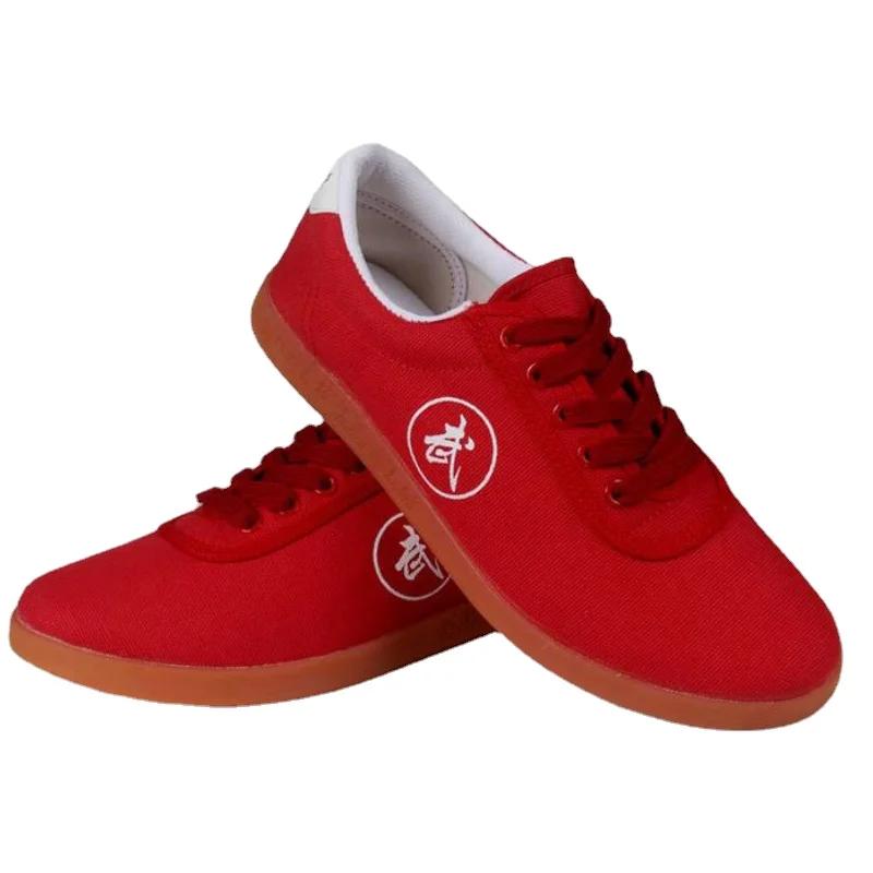 Mode Tai Chi Schuh Sehne Sohle Qualität Kampfsport Schuhe Canvas Weiche Sohle Übung Kung Fu Schuhe Paar Sneaker