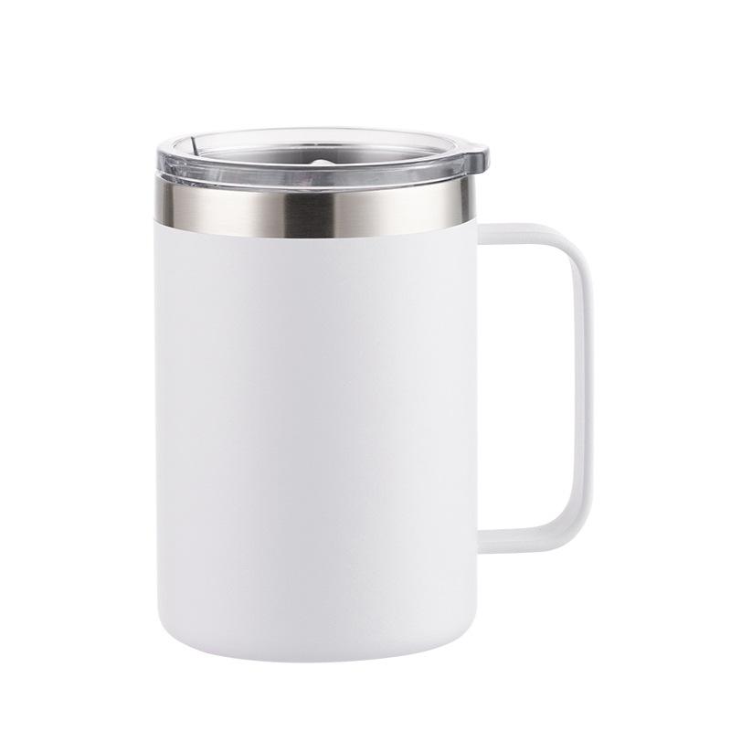 New Double Wall Stainless Steel Coffee Mug 12oz 16oz Tea Cup 350ml 450ml Insulated Thermos Vacuum Mugs Handle