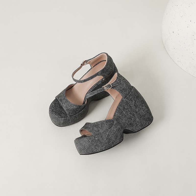 Krazing Pot Polyurethane Spring Autumn Size 43 Women Platform Super High Heels Women Round Toe Waterproof Pumps