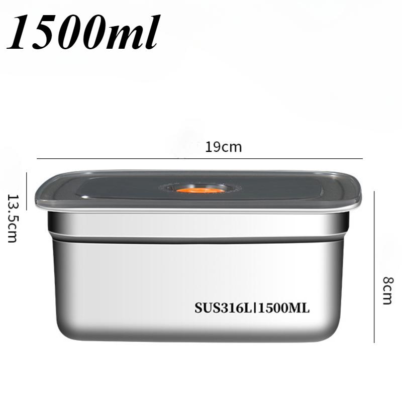 Paslanmaz Çelik Bento Kutusu Sızdırmaz Buzdolabı Dondurucu Saklama Kutusu Mutfak Aksesuarları