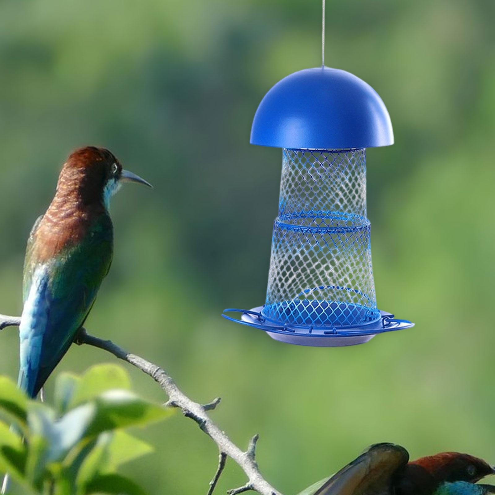 

Bird Feeder Squirrel Iron Weather Birdfeeder for Garden Yard Decoration Finch Bluebird синий