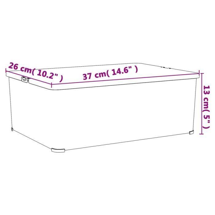 VidaXL Plastic Storage Boxes 6 Pcs 10 L Stackable 3189187