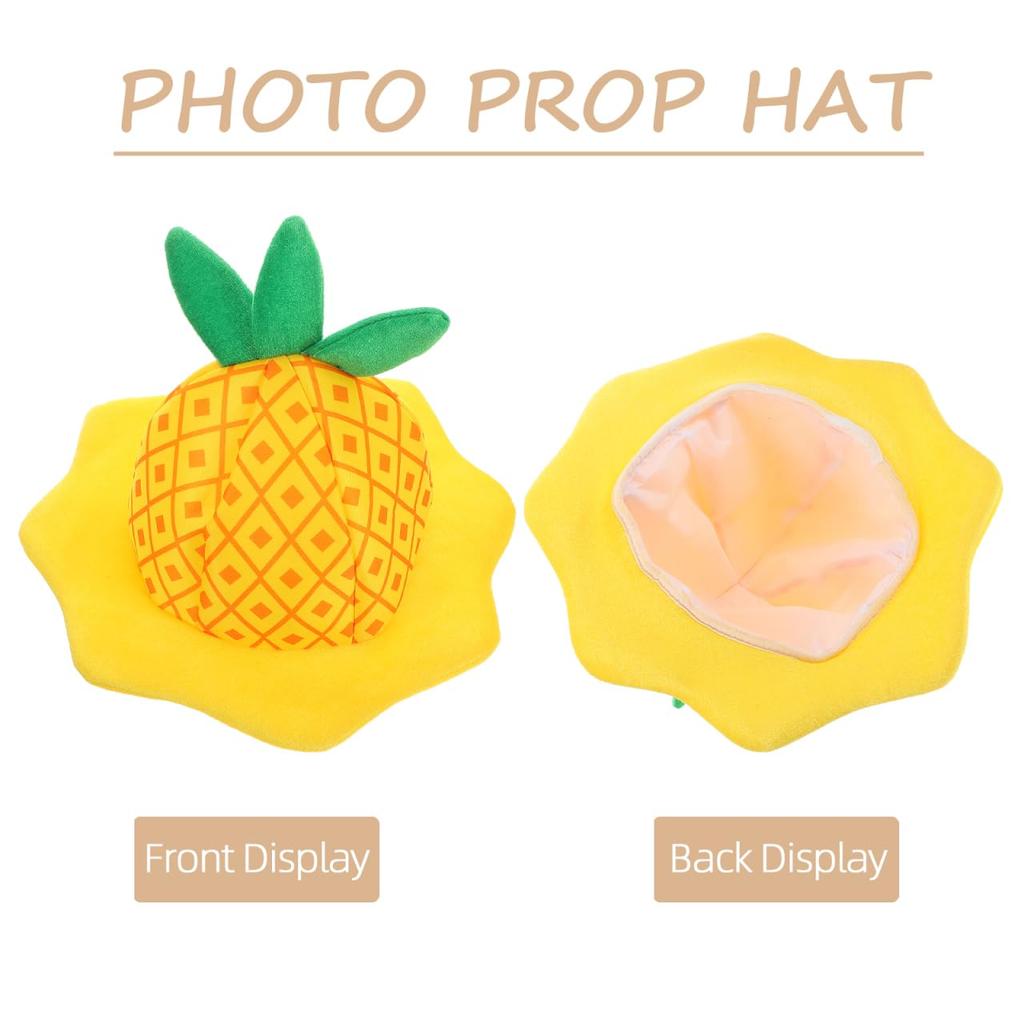 PACKOVE Pineapple Fruit Cute Costume Soft X X Adult Party Perfect for Halloween and Events Hat, Headpiece, Accessory, Material, 13.78 12.80 12.60