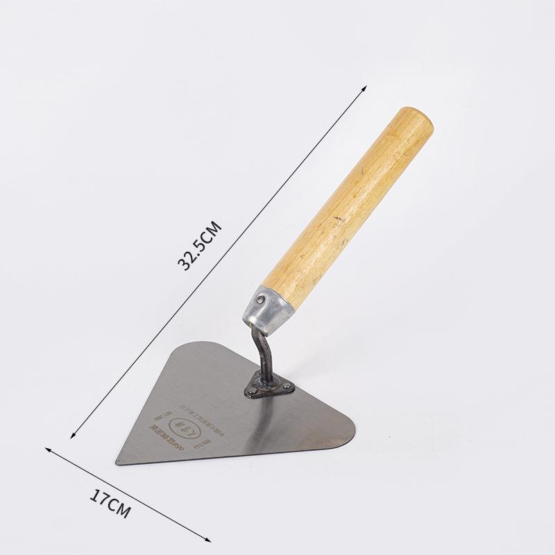 Набор: мастерок для кладки с деревянной ручкой в форме персика и остроконечная лопата