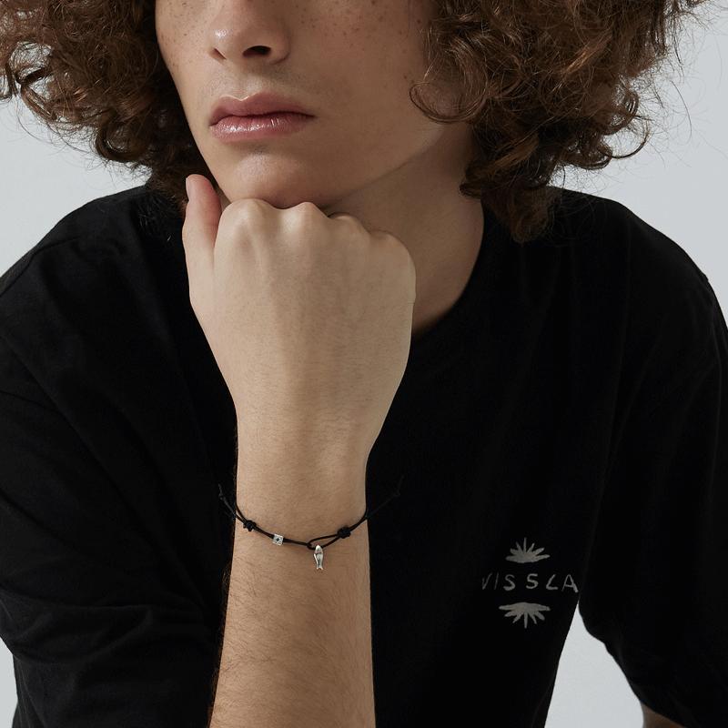 Hakkablacks Black Mini Fish String Bracelet