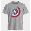 Marvel Mens and Womens Tshirts Captain America Summer Spring and Autumn New Classic Oversized Sporty Trendy Shortsleeved