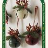 Green Christmas Chime Bell Red Pine Cone Bell Pendant  Home Door Decorations
