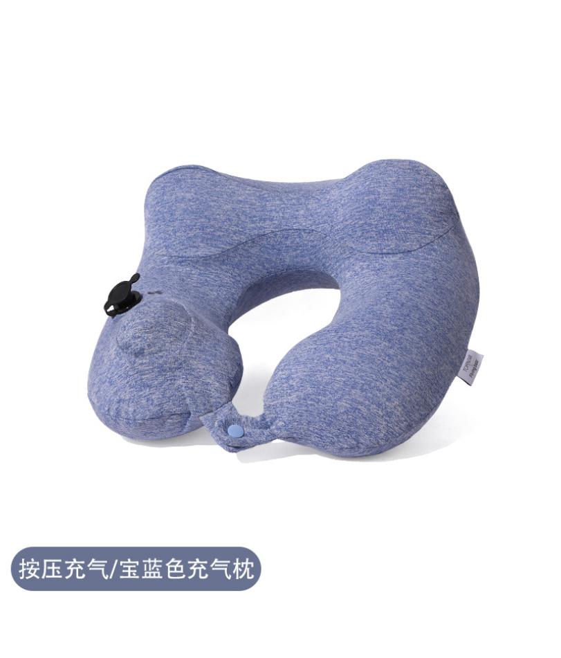 Inflatable U-Shaped Pillow Hump Ergonomic Headrest Outdoor Portable Neck Support Pillow Travel Essential Foldable