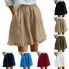 Women Elastic Waist Casual Loose Skirt with Ruffle Hem Lightweight Short Skirt Soft Fabric Comfortable Summer Skirt