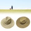 Handmade Straw Hat Wide Border Hat Crochet Travel Bucket Hat Sun Protecting Hat for Adult Children Man Women