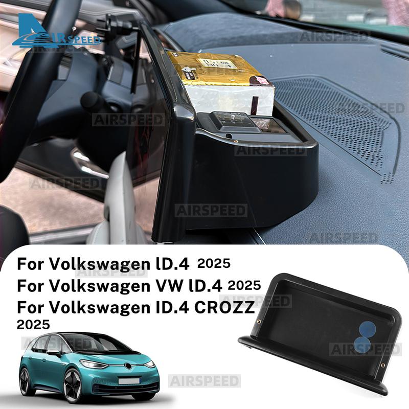 Armaturenbrett-Aufbewahrungsbox LHD RHD für Volkswagen VW ID3 ID4 CROZZ 2025-UP Verstecktes Fach in der Mittelkonsole hinter dem Bildschirm Autozubehör