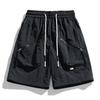Men's Summer Lightweight Loose Fit Sports Cargo Shorts with Elastic Waistband and Multiple Utility Pockets for Outdoor Activities