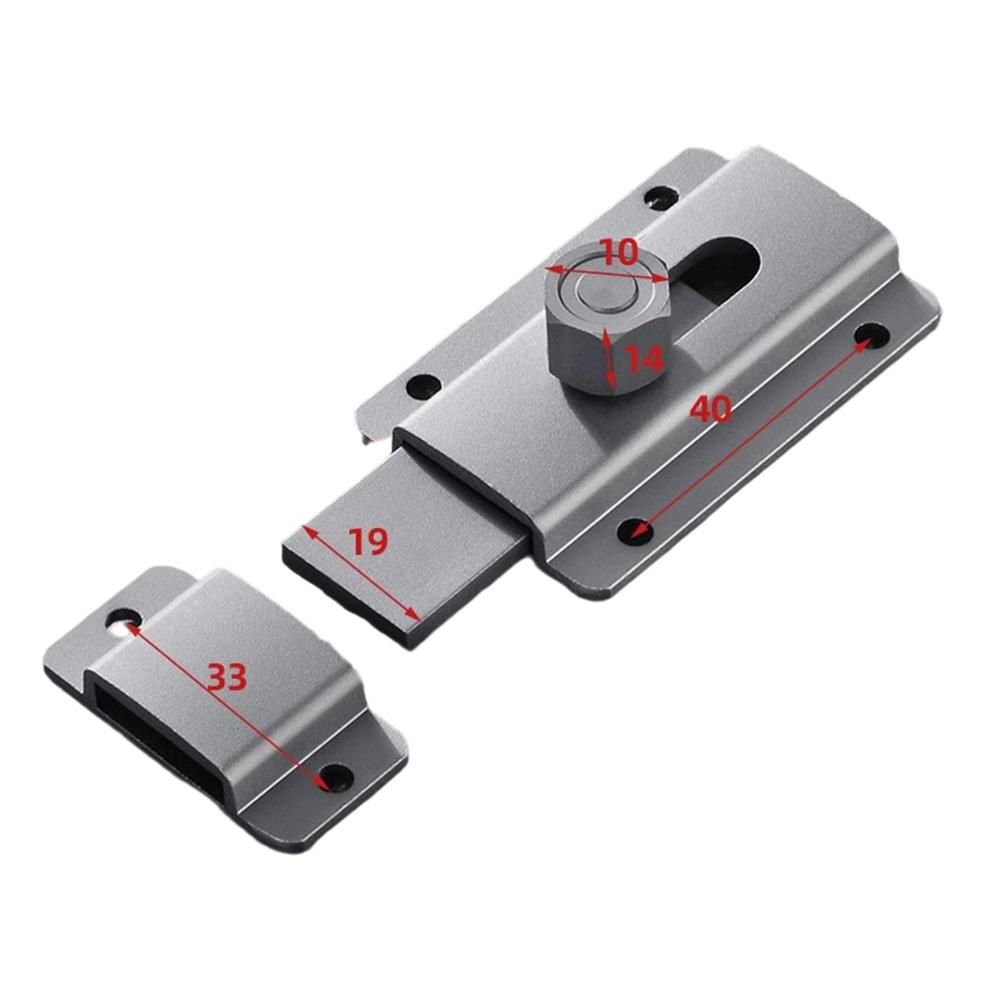 

Aluminum Alloy Anti-Lock Door Bolt With Buckle, Punch-Free Or Screw Installation For Home Security For Internal And Glass Doors сірий колір