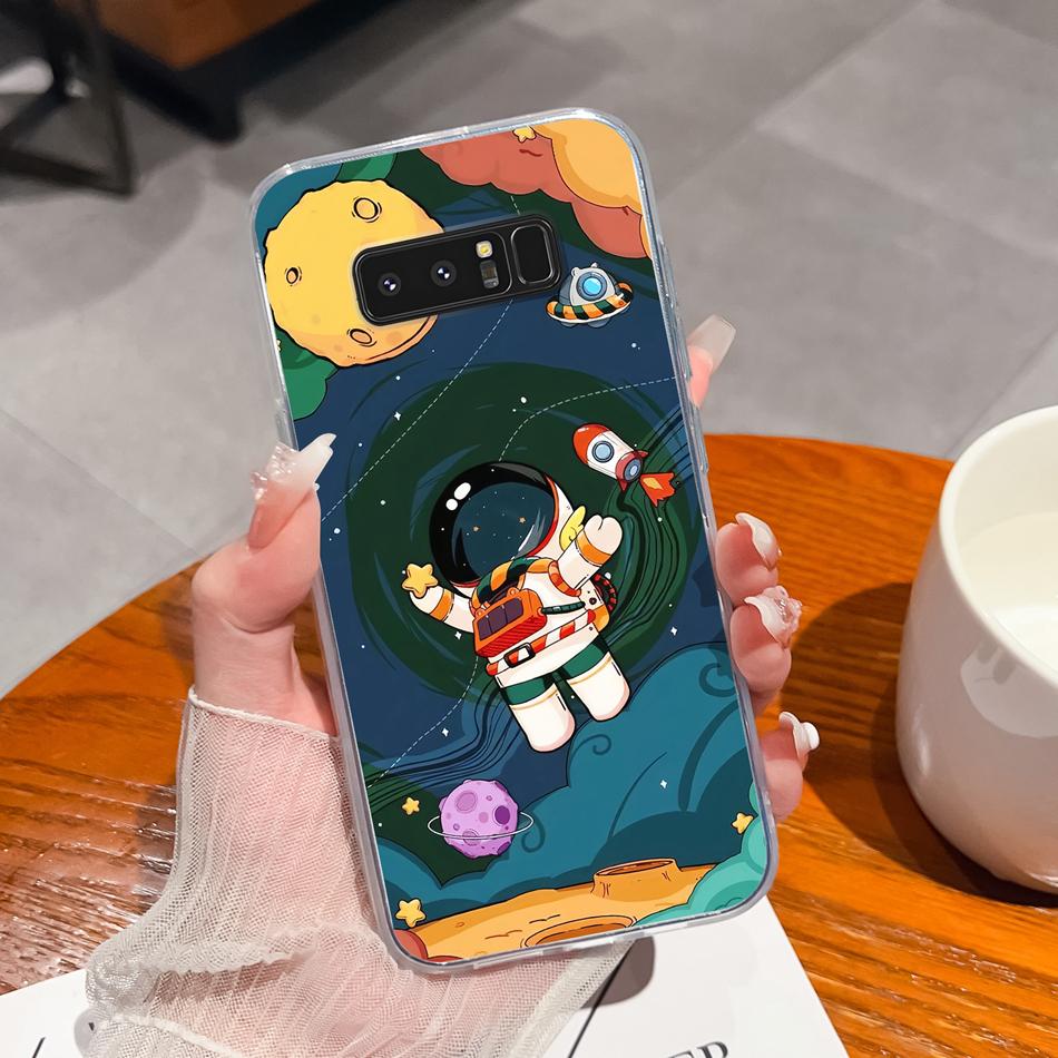 For Samsung Galaxy Note 8 9 20 Phone Cases Creative Soft TPU Silicone Clear Anti Drop Back Cover For Samsung Note8 Note9 Note20