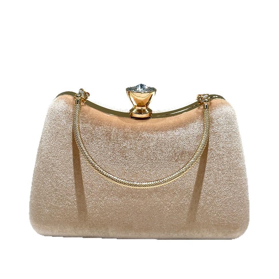 Borsa da sera glitterata per donna Borsa a mano scintillante con catena Borsa a tracolla da donna con strass Pochette pieghettata per matrimonio, ballo, festa Borsa a tracolla