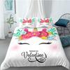 Cute Unicorn Duvet Cover Set Girly Pink Castle Bedding Set Single Twin Size For Princess Girl Dedicated Bedroom Decor Bedclothes